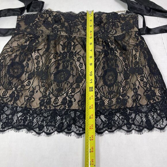 VTG Y2K Rosalie Babydoll Tank Top S Black Lace Overlay Sheer Whimsigoth - Picture 14 of 14